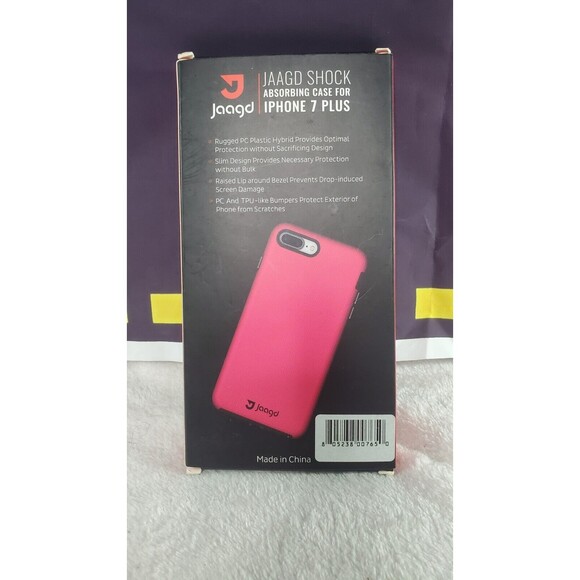 Jaagd iPhone 7 Plus Case, Slim Shock-Absorbing Modern Slim NonSlip Grip Black - Picture 2 of 4